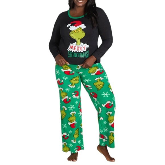 The Grinch Dr. Seuss Merry Grinchmas Matching Pajama Set - Picture 1 of 4
